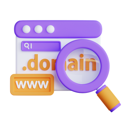 Search Domain  3D Icon