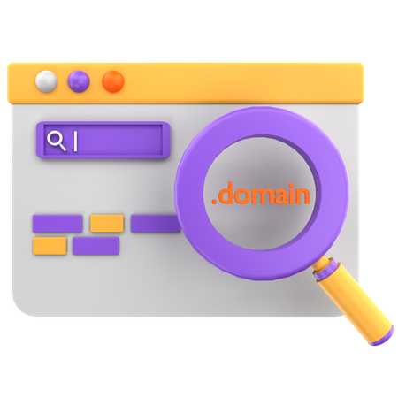 Search Domain  3D Icon