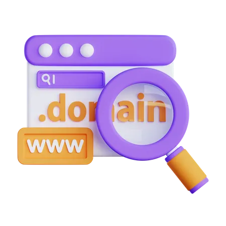 Search Domain  3D Illustration