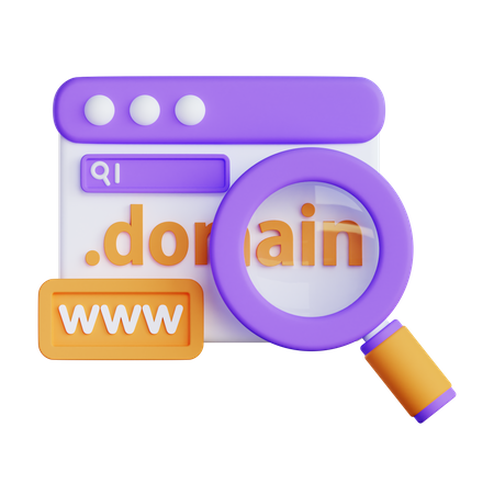 Search Domain 3D Illustration