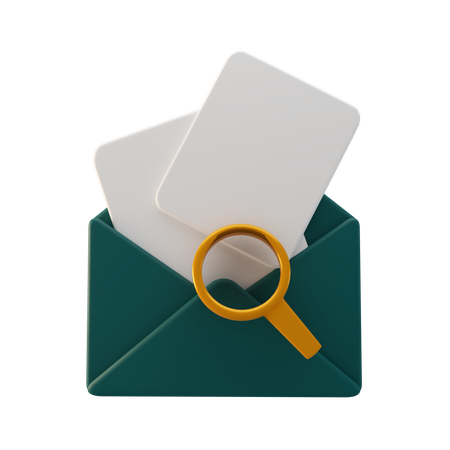 Search Email  3D Illustration