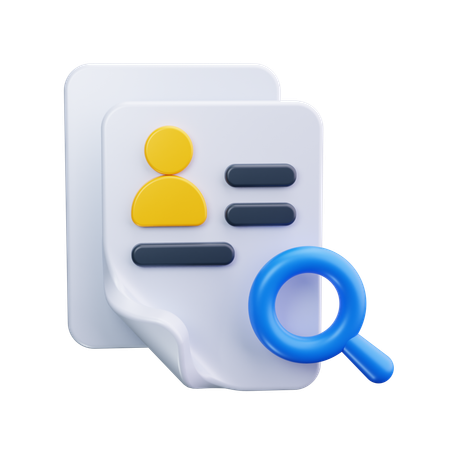 Search Employee  3D Icon