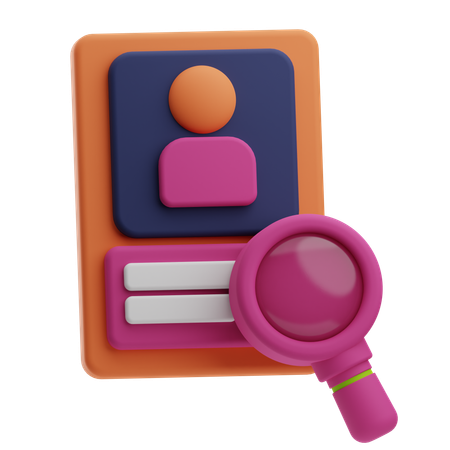 Search Employee  3D Icon