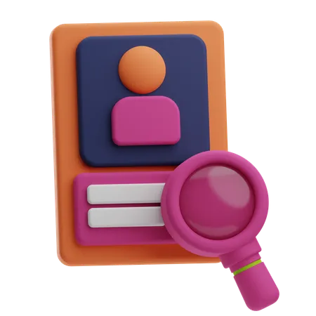 Search Employee  3D Icon