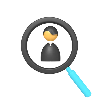 Search Employee  3D Icon