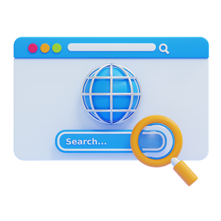 Search Engine  3D Icon