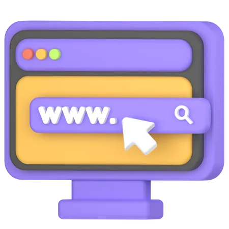 Search Engine For Web 3D Icon