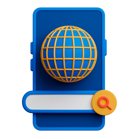 Search Engine Application  3D Icon