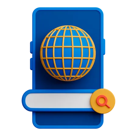 Search Engine Application  3D Icon