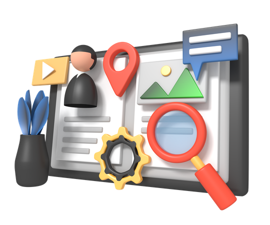 Search engine optimisation  3D Icon