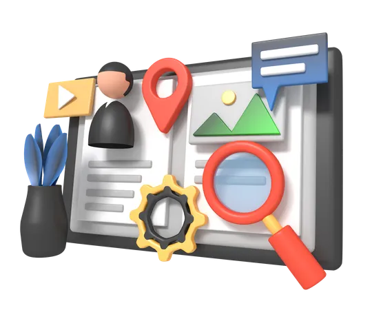 Search engine optimisation  3D Icon