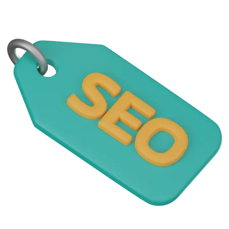 SEO Tag Icon Perfect For Illustrating Web Optimization Strategies And Business Marketing Concepts In The Online Realm 3 D Render Illustration 3D Icon