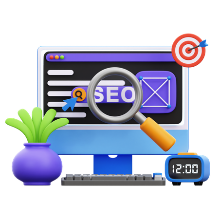 Search Engine Optimization  3D Illustration