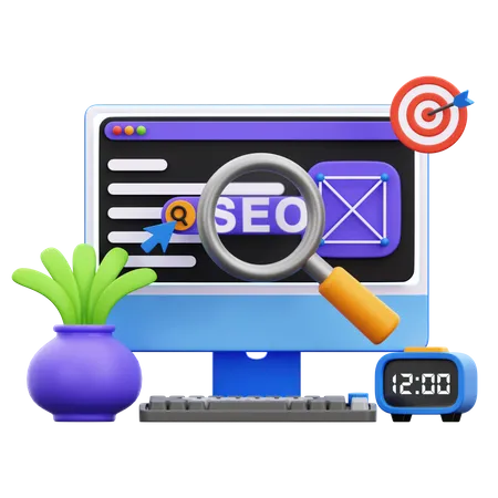 Search Engine Optimization  3D Illustration