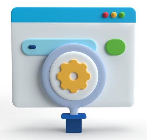 Search Engine Setting  3D Icon