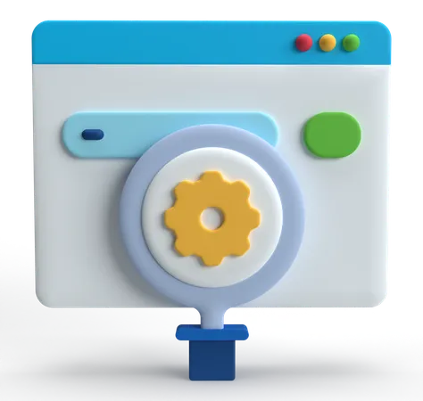 Search Engine Setting  3D Icon