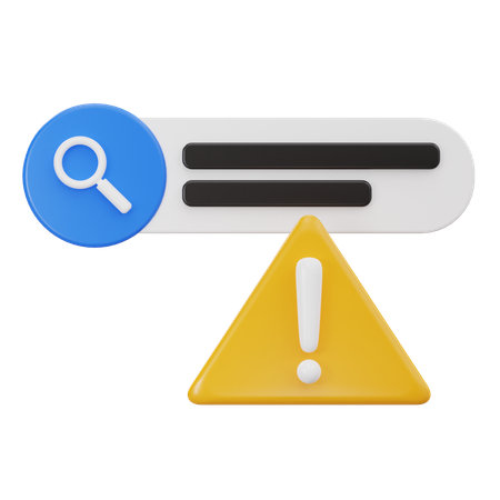 Search Error  3D Icon