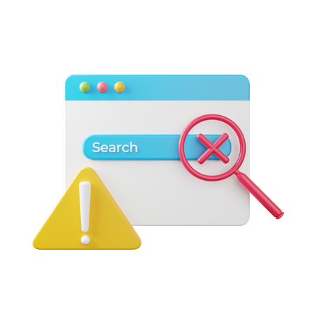 Search Error  3D Icon