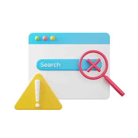 Search Error  3D Illustration