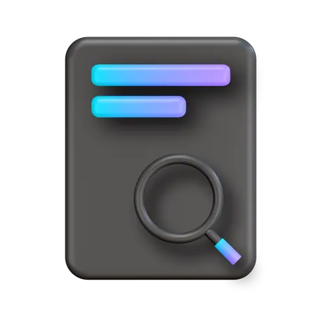 Search File  3D Icon