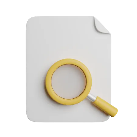 Search File Document 3D Icon