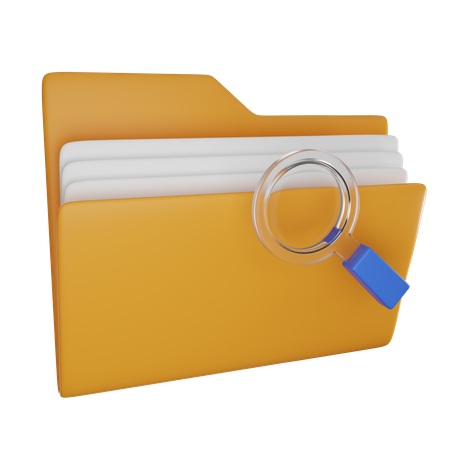 Search File Folder  3D Icon