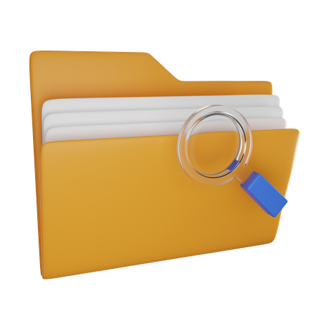 Search File Folder 3D Icon