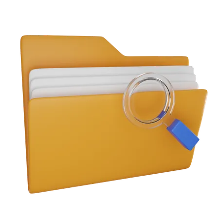 Search File Folder 3 D 3D Icon