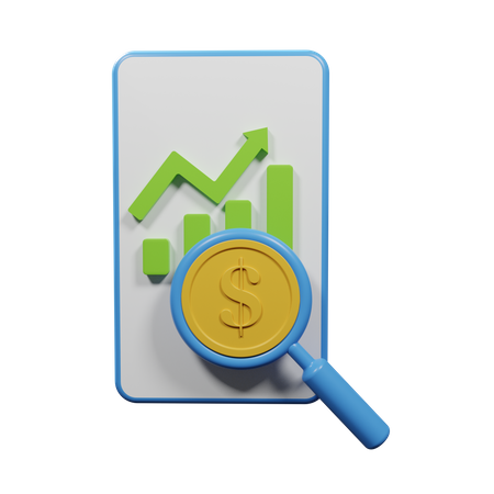 Search Finance Analytics  3D Illustration