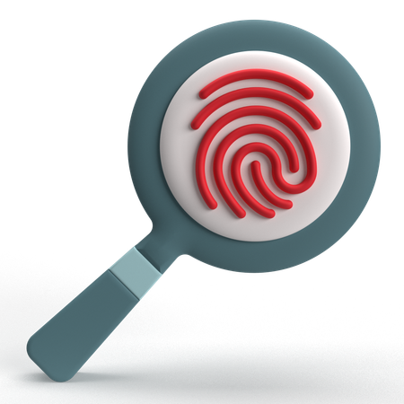 Search Fingerprint  3D Icon