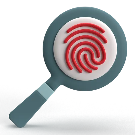 Search Fingerprint  3D Icon
