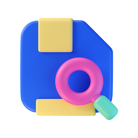 Search Floppy  3D Icon