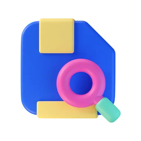 Search Floppy  3D Icon
