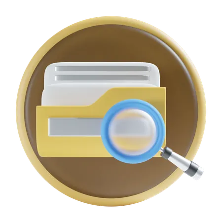 Search Folder Icon 3D Icon