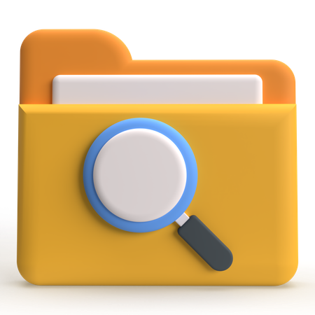 검색 폴더  3D Icon