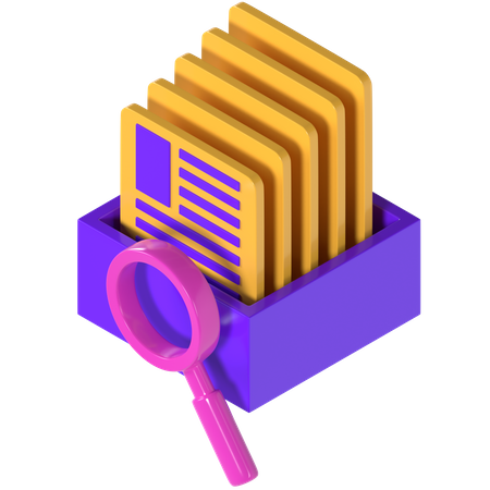 Search Folder  3D Illustration