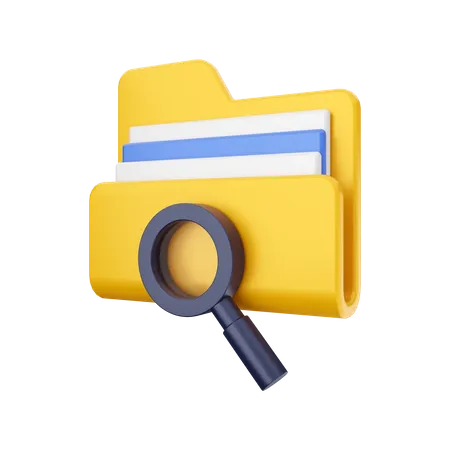 Search Folder  3D Illustration