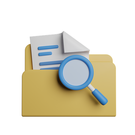Search Folder 3D Illustration