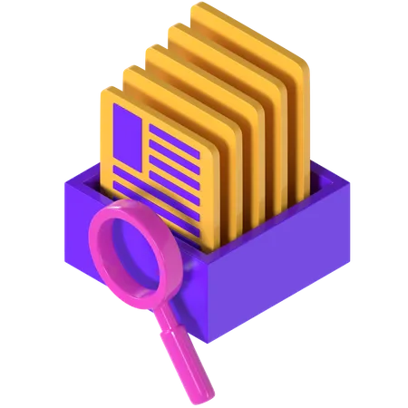 Search Folder  3D Illustration