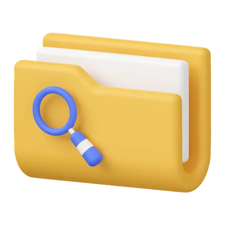 Search Folder 3 D Render Icon Illustration 3D Icon