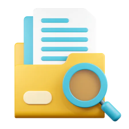 Search Folder Illustration 3D Icon