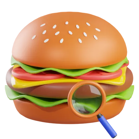 Search Food 3 D Icon 3D Icon
