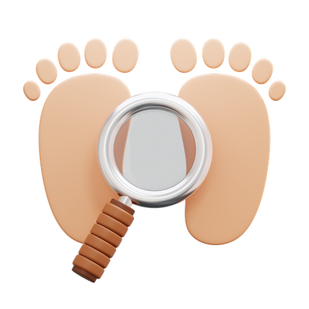 Search footprint  3D Icon