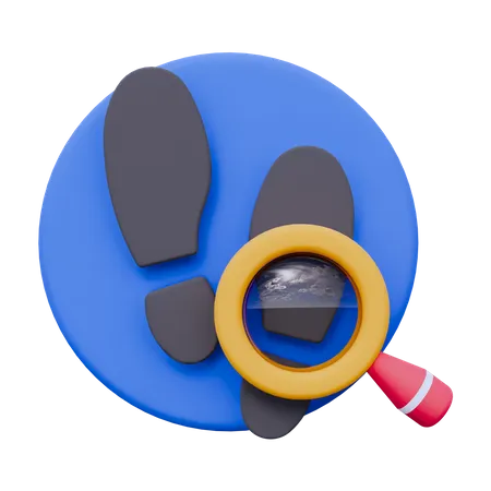 Search Footprint  3D Icon