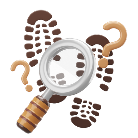 Search footprint  3D Icon