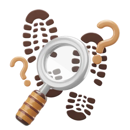 Search footprint  3D Icon