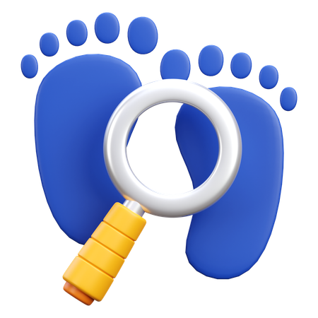 Search footprint  3D Icon