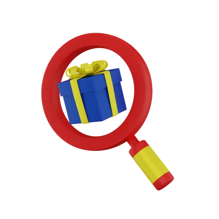 Search Gift  3D Icon