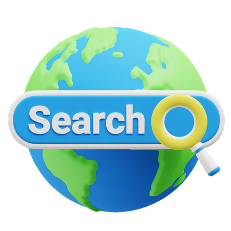 Search Globe  3D Icon