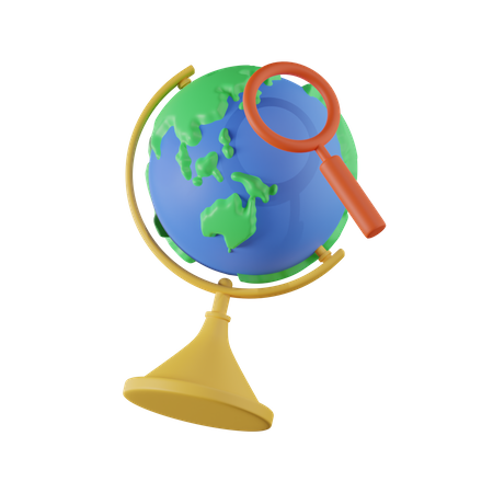 Search Globe  3D Icon